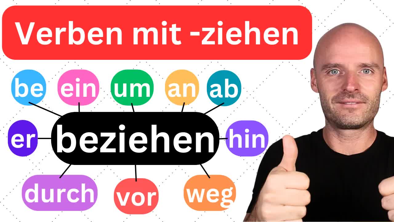 افعال ترکیبی با «ziehen» که باید بلد باشی | تمرین واژگان (B1–B2)