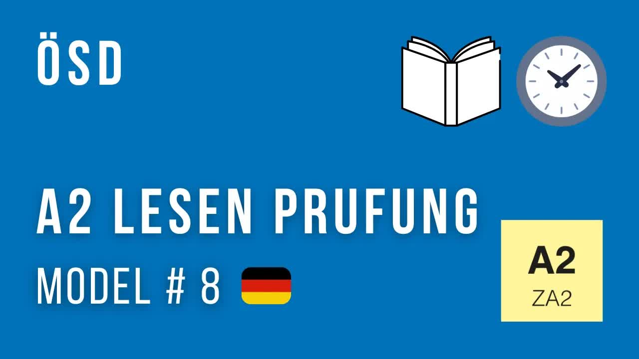 آزمون A2 خوانش آلمانی برای ترکیه ۲۰۲۶ – ÖSD A2 Lesen Istanbul Ankara Izmir – German Visa Exam 8