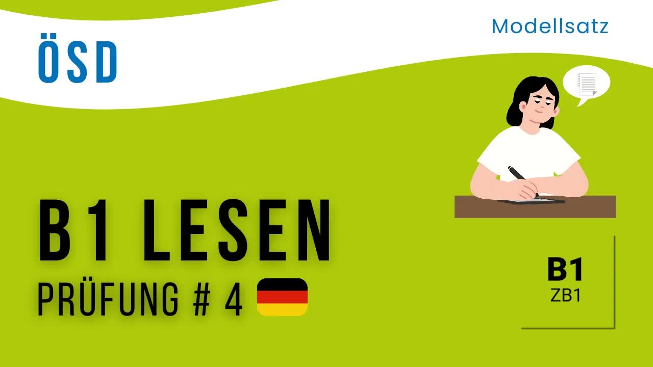 OSD B1 Model Exams (Hören, Lesen, Schreiben) All Tasks + Answers