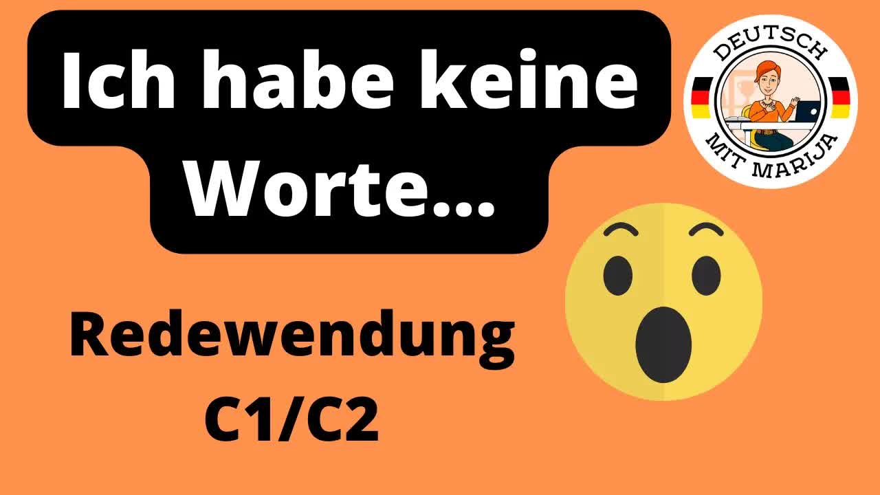 واژگان آلمانی: عبارت «Ich habe keine Worte» | سطح C1–C2