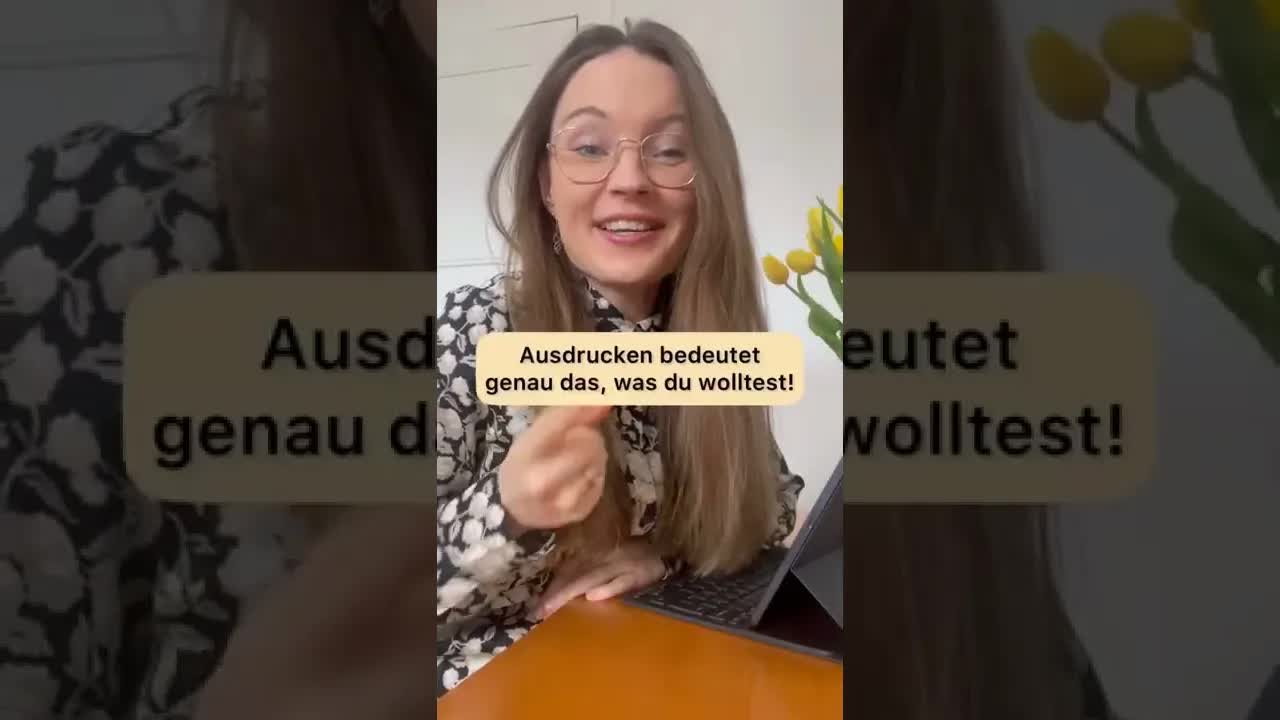 تفاوت ausdrücken و ausdrucken | یادگیری آلمانی B2