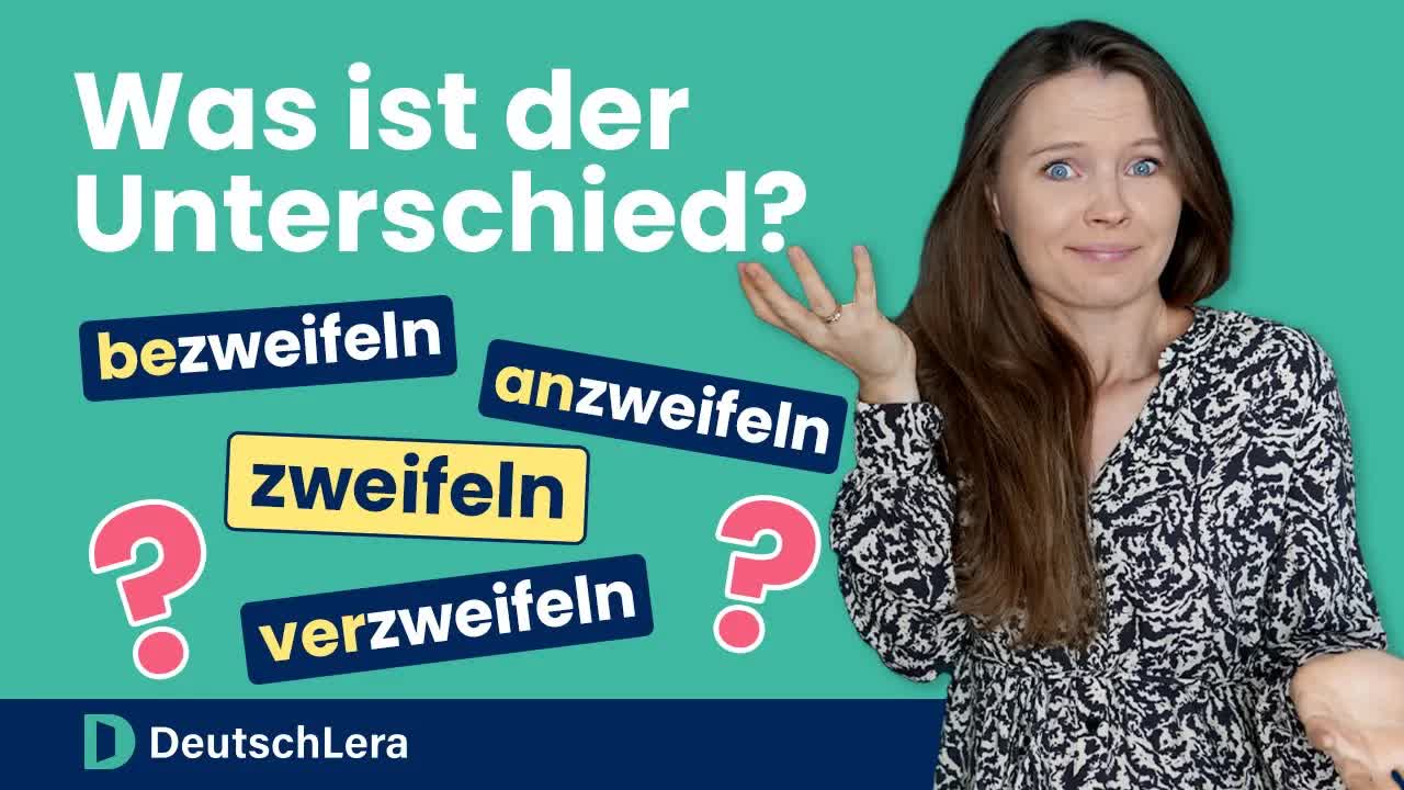 تفاوت «bezweifeln»، «anzweifeln» و «verzweifeln» را یاد بگیر | واژگان آلمانی B2–C1
