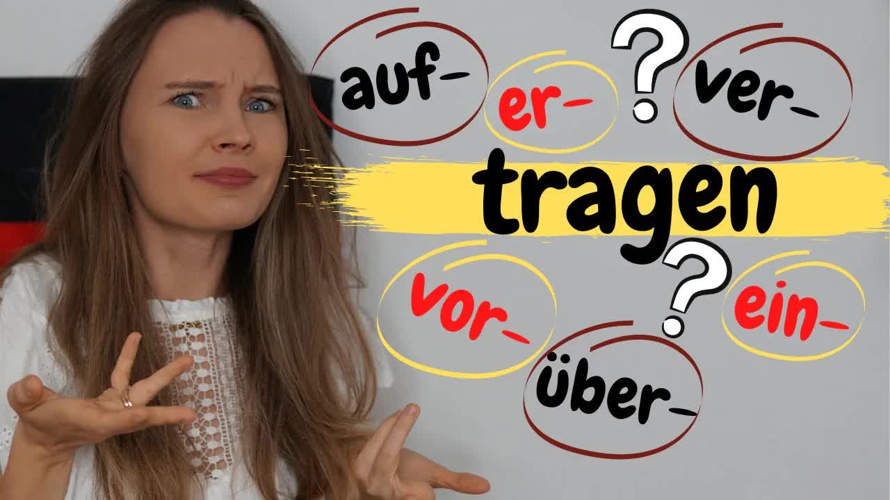 فعل‌های مهم با ریشهٔ «tragen» | گسترش واژگان آلمانی | B2–C1