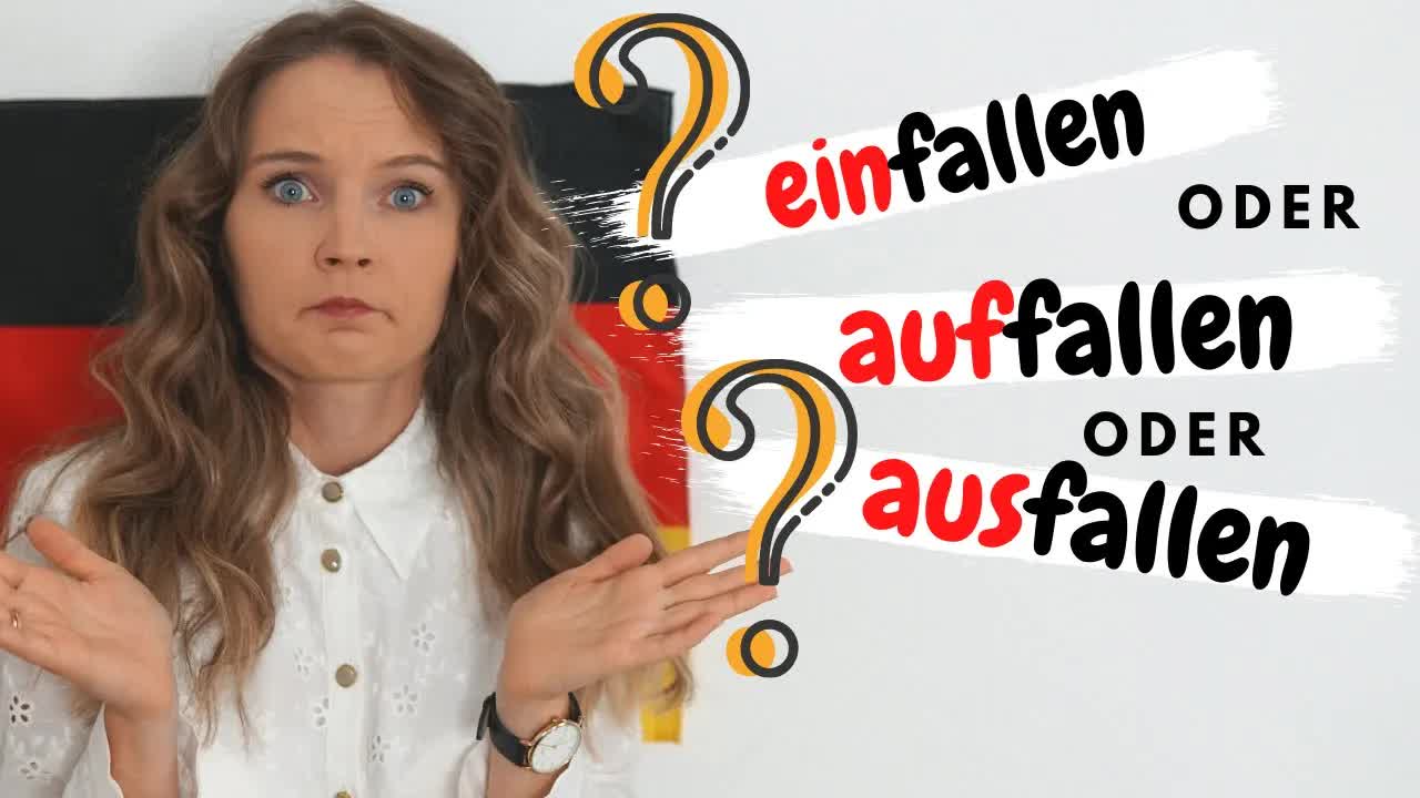 تفاوت «einfallen»، «auffallen» و «ausfallen» | واژگان آلمانی B2–C1