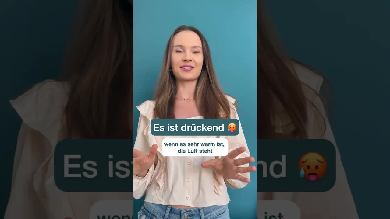 واژهٔ آلمانی «drückend» | یادگیری واژگان آلمانی B2